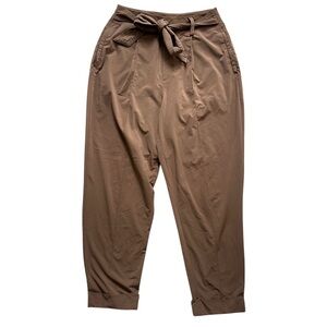 Athleta Paperbag Pull On Pants Brown Size 12‎